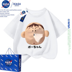 NASA聯名阿呆抽紙設計感純棉T恤男女童情侶裝隨身帶紙親子裝衣服