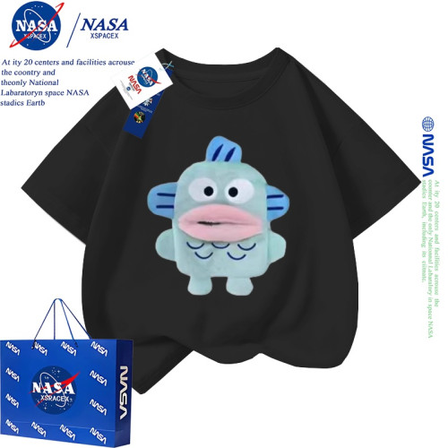 NASA聯名阿呆抽紙設計感純棉T恤男女童情侶裝隨身帶紙親子裝衣服