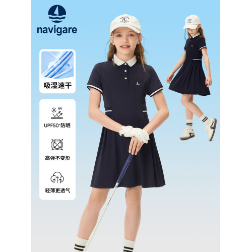 【吸溼速乾】Navigare意大利小帆船女童連衣裙夏季運動polo公主裙