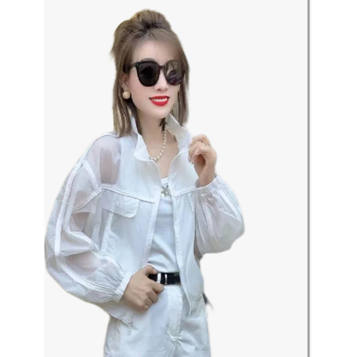 歐範小個子防曬衣女潮款長袖純色洋氣時尚百搭短款薄外套
