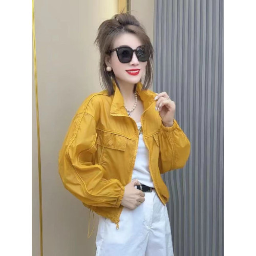 歐範小個子防曬衣女潮款長袖純色洋氣時尚百搭短款薄外套