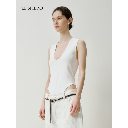 LE.SHERO【吉娜同款】【膠囊系列】針織背心女夏季百搭上衣連體衣