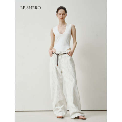 LE.SHERO【吉娜同款】【膠囊系列】針織背心女夏季百搭上衣連體衣