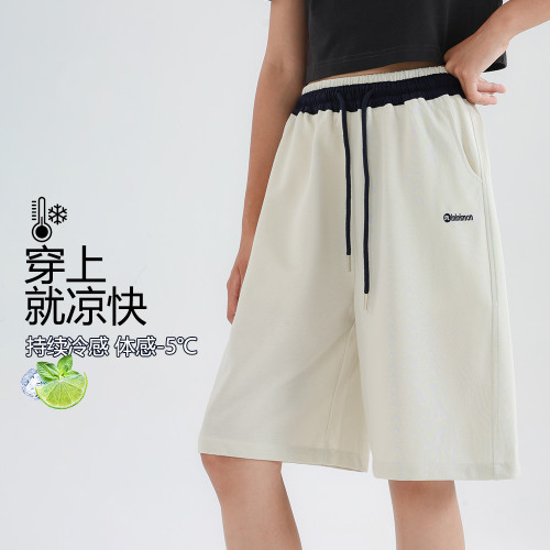 短褲女童夏季薄外穿2025新款青少年洋氣多巴胺運動褲女大童五分褲