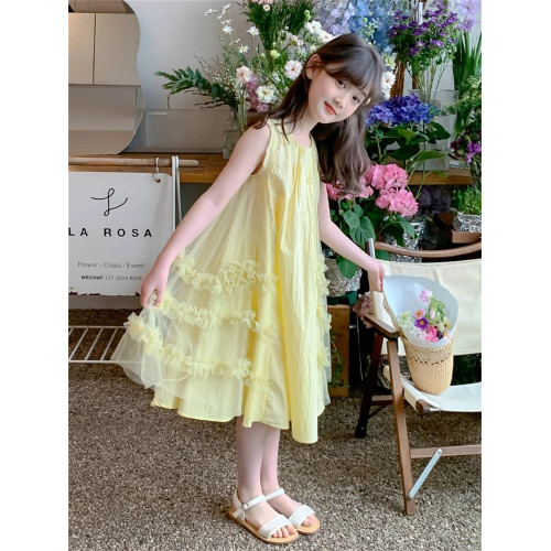 英國Next Svip女童連衣裙夏裝2025新款童裝女孩網紗公主裙兒童夏