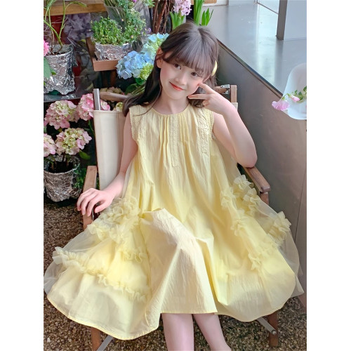 英國Next Svip女童連衣裙夏裝2025新款童裝女孩網紗公主裙兒童夏