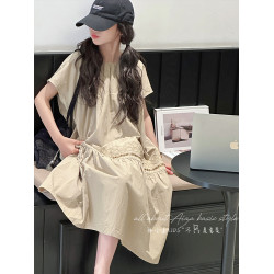 波西米亞風女童夏裝連衣裙2025新款兒童短袖裙子女大童氣質長裙子