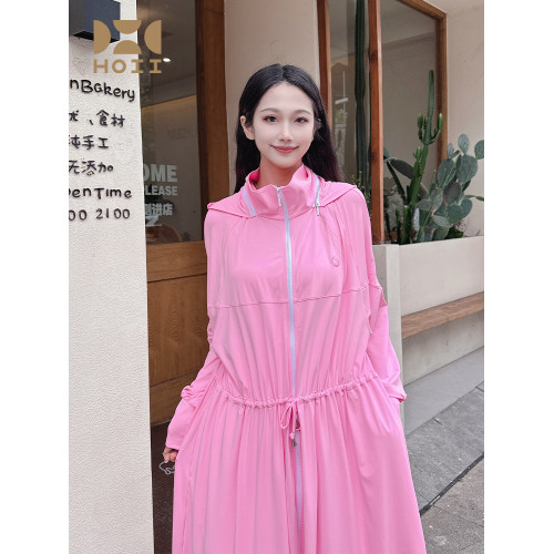 【新品】後益hoii防曬衣女夏防紫外線連帽立領長款防曬外套