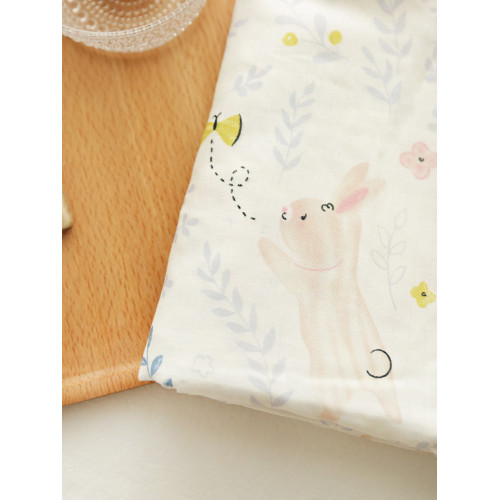 小米饃饃田園碎花單件床單床包葉子兔子純棉雙層紗布臥室床上用品