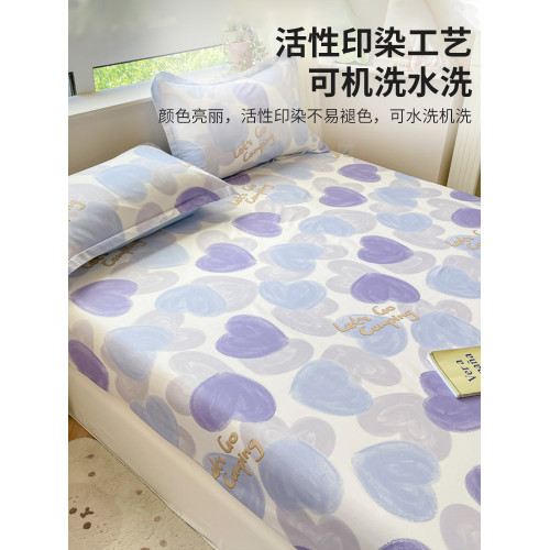 北歐純棉床笠單件100全棉床罩蓆夢思床墊套防滑兒童床單套三件套