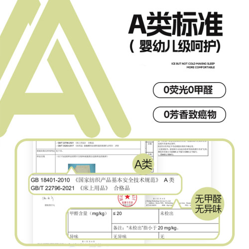 冰豆豆涼蓆夏天2025新款a類母嬰級夏季可水洗兒童涼感冰絲蓆床笠