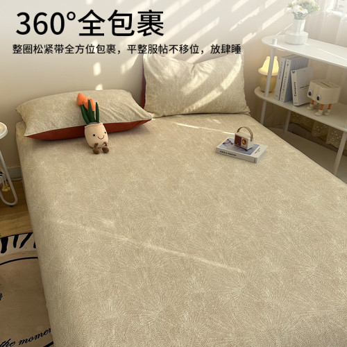 純棉磨毛床笠2025新款四季通用秋冬季加厚全棉床罩全包枕套三件套