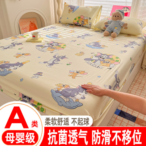 2025新款蠟筆小新兒童床笠單件全包床單非純棉床墊套蓆夢思床墊罩