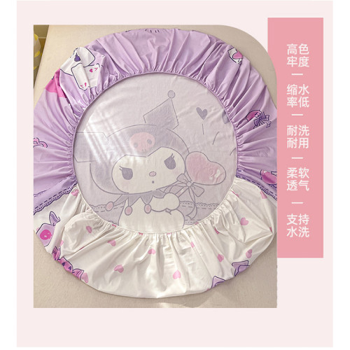 庫洛米純棉床笠單件兒童女孩卡通100全棉90x190床單三件套1.2床罩