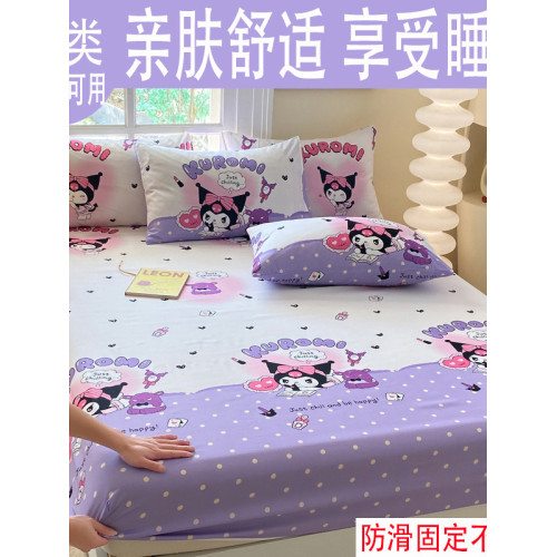新款卡通純棉床笠單件兒童全棉床罩蓆夢思床墊防滑固定床套防塵罩