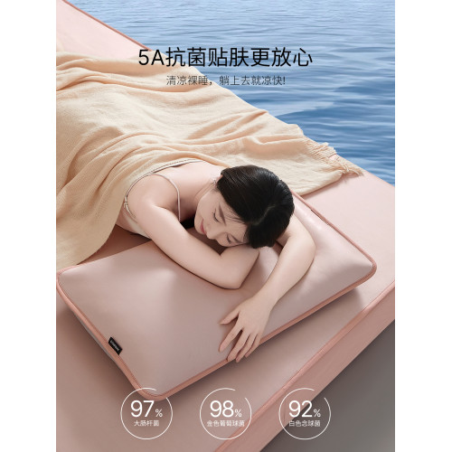 5A抗菌超涼感小冰皮床笠款冰絲涼蓆夏季可機洗軟蓆子三件套床罩套