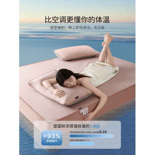 5A抗菌超涼感小冰皮床笠款冰絲涼蓆夏季可機洗軟蓆子三件套床罩套