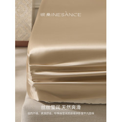 銀桑INESANCE22姆米重磅6A真絲床笠高級100%桑蠶絲純色床墊罩床套