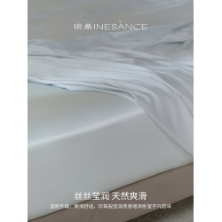 銀桑INESANCE22姆米重磅6A真絲床包高級100%桑蠶絲純色床墊罩床套