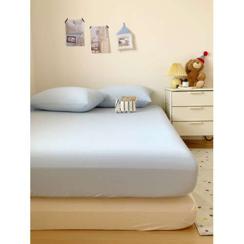 冰皮涼感丨夏季床包三件套 純色簡約床罩