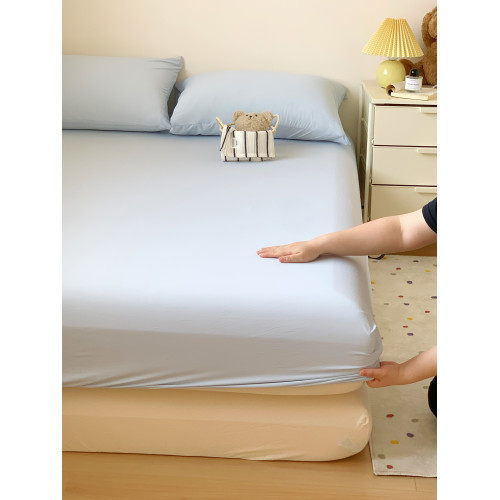 冰皮涼感丨夏季床包三件套 純色簡約床罩