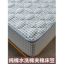 純棉床笠單件加厚夾棉床罩2021年新款通用全棉兒童床單防滑防塵罩