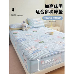 加厚5MM乳膠涼蓆床笠單件夏季涼感冰絲床罩蓆夢思榻榻米床套2025