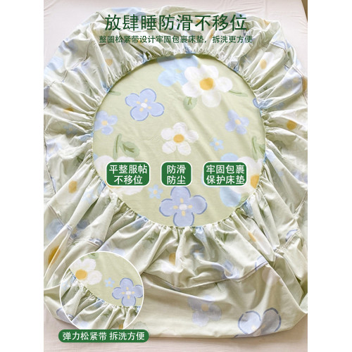 田園純棉床笠單件100全棉四季通用床罩枕套2三件套兒童榻榻米床單
