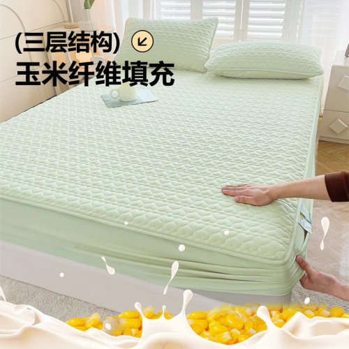 A類防水隔尿床笠墊被褥子加厚夾棉床罩床單件2025新款純色床簽套