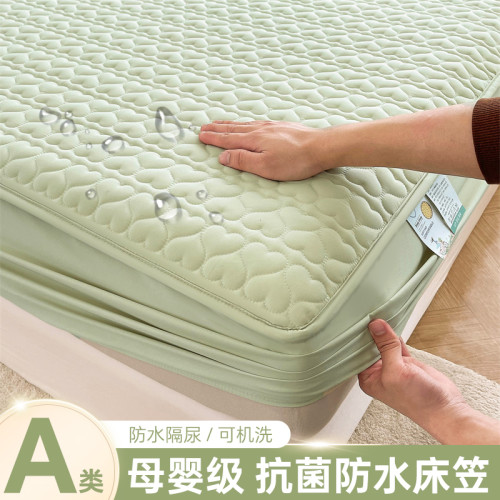 A類防水隔尿床笠墊被褥子加厚夾棉床罩床單件2025新款純色床簽套
