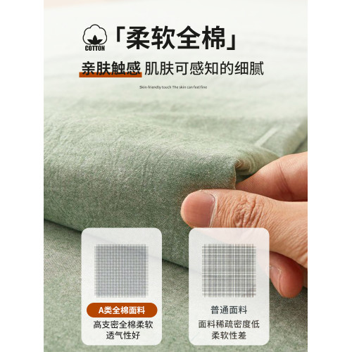 A類純棉水洗棉床笠單件2025加厚100全棉床單三件套榻榻米防滑床罩