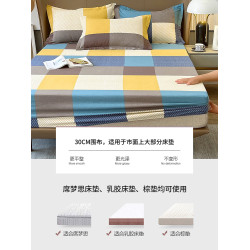 加厚磨毛非純棉床笠床罩全包床套單件床單全棉蓆夢思防塵罩床墊套