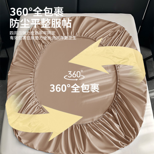 全棉長絨棉單品床笠純色加寬30/35/40床笠罩純棉加密三件套四季款