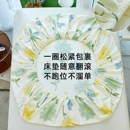 單人床笠200cmx220cm純棉100全棉2025新款四季通用單件四件套1.8m