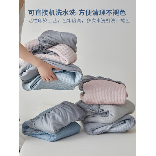 夏季裸睡 涼感冰豆豆床笠床罩單件夏天冰絲床套三件套2025新款