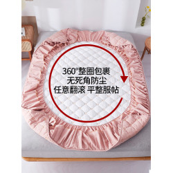 品牌100全棉床笠罩帶裙花邊二合一體純棉夾床單件2025年新款四季