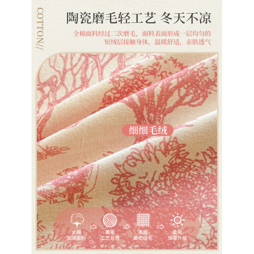Pro加厚純棉磨毛長絨棉床笠單件冬季全包床墊罩床單套全棉三件套3