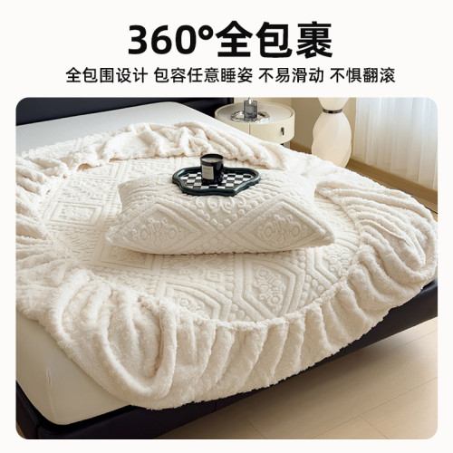 潔麗雅牛奶絨床笠單件珊瑚絨加厚加絨蓆夢思床墊罩套冬季2025新款