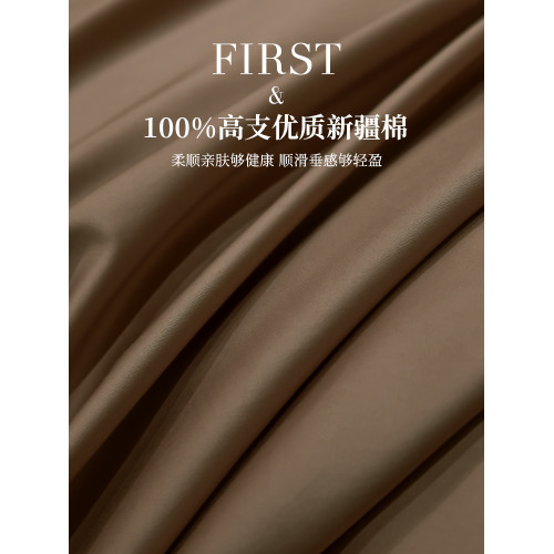 咖色床笠罩厚床墊純棉床笠單件全棉床罩加高款床套150*200m*220cm