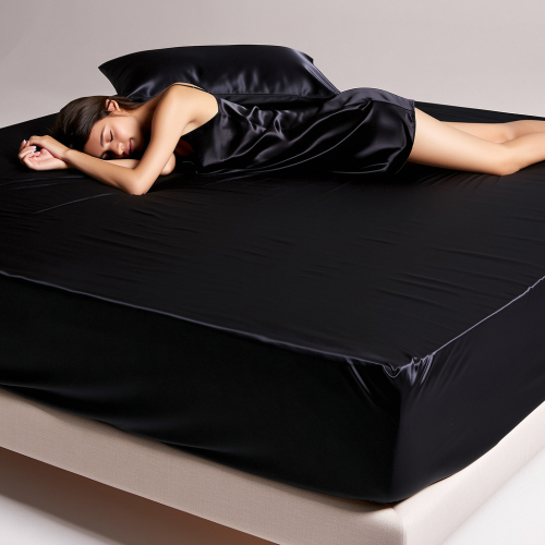 黑色水洗真絲床笠單件男士高級單人冰絲涼感天絲絲綢床單套罩夏季 黑色水洗真絲床笠單件男士高級單人冰絲涼感天絲絲綢床單套罩夏季