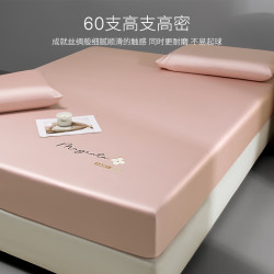 60支長絨棉四葉草刺綉床笠純棉100全棉床墊套四季通用床單不移位