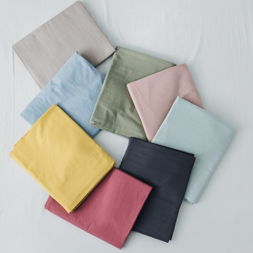 在耳邊全棉床單床包單件 水洗棉純色床罩床套純棉單雙人日式床品