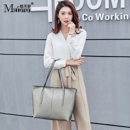 通勤時尚大包2025新款女包包單肩斜背真皮手提大容量托特包百搭潮