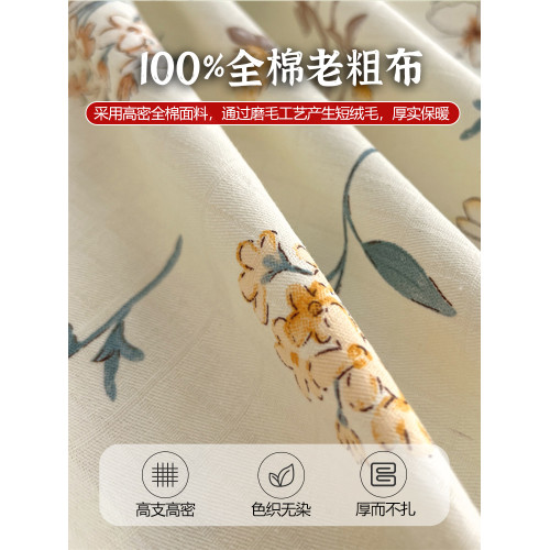 全棉老粗布床笠單件2025新純棉夏季蓆夢思床墊套棉麻床單罩三件套