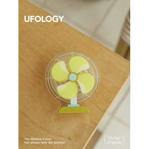 Ufology旋轉風扇蘋果手機支架新款個性原創小衆夏日手機支架氣囊