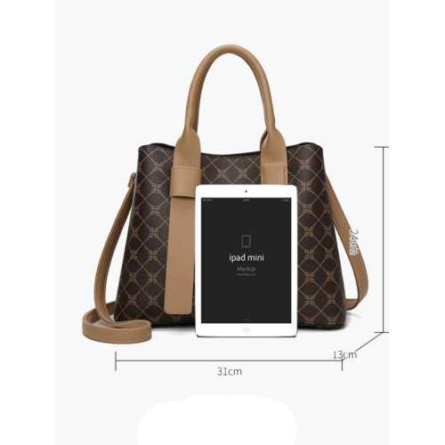 大容量托特包真皮女包2025新款氣質高級感女士老花單肩斜背手提包