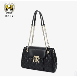 0010012024秋冬新款質感女包百搭單肩斜背鏈條包小香風菱格包