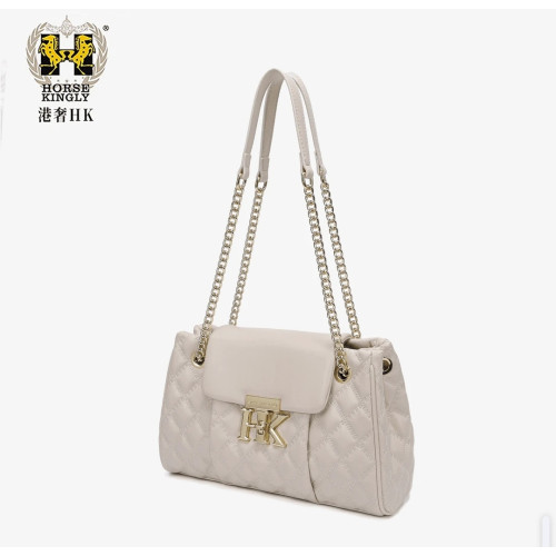 0010012024秋冬新款質感女包百搭單肩斜背鏈條包小香風菱格包