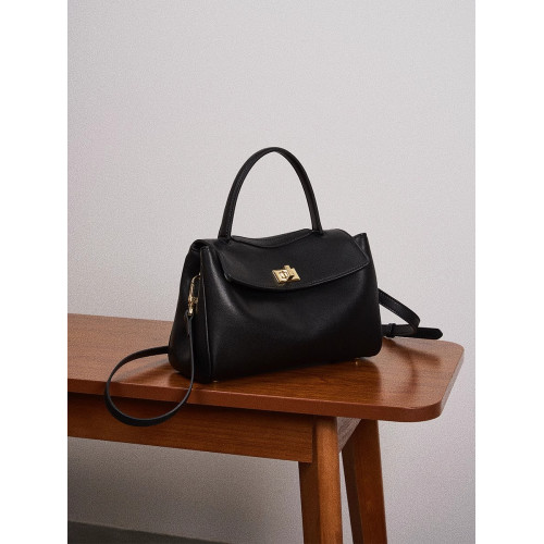 柔軟牛皮手提包女小號2025新款真皮復古包包女高級感單肩斜背女包