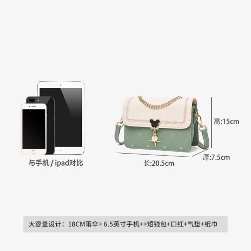 女包包2024新款百搭單肩斜背小方包百搭綉花情人節愛心包
